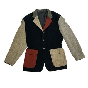 Colorblock Wool Blazer